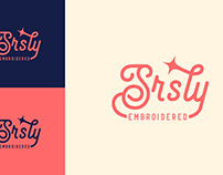 Typography Logo design | Srsly Embroidered
