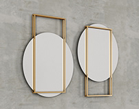 Free 3d model / Pendulum Wall Mirror by CB2