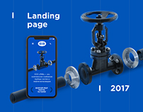 Landing page for industrial company