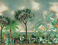 Wallpaper "Tropic forest". Size 405*270cm. 150 dpi.