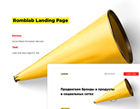 Romblab Social Media Services, Landing Page