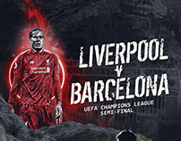 Liverpool VS Barcelona Match-day Poster | UCL