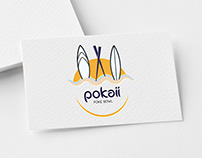 Pokaii . Logo, carte de visite, flyer, menu, et adhésif