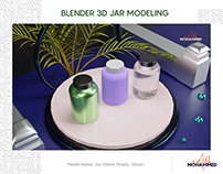 3D Jar - Metal, Plastic, Glass Modeling & Mockup