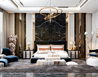 Luxury master bedroom design in Ksa