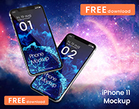 (FREE) Nebula iPhone 11 Mockup