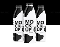 Milk - Glossy Bottle Mockup
