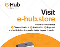 Flyer Design for Print and Mockup For e-hub.store