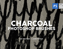 FREE Photoshop Brushes - Charcoal Textures