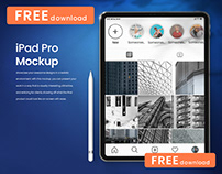 (FREE) Instagram Mockup Bundle for iPad Pro