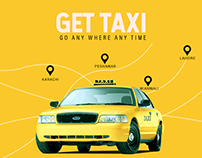Taxi service banner ad design