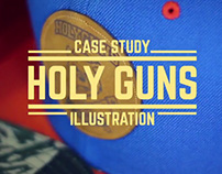 Holy Guns - T-shirt illustration design process