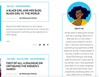 Black Girl vs. The World Blog Design