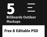 Free PSD Billboards Outdoor Mockup Vol.02