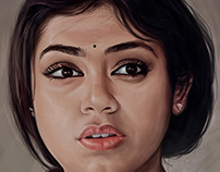 shobana portrait painting digital painting art