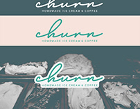 Churn Ice Cream and Coffee Rebranding