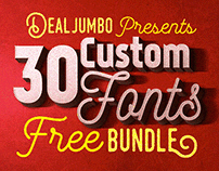 Dealjumbo Free Bundle vol.5 – 30 Custom Fonts!