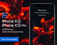 Free Download iPhone Xs & Xs Max PSD Mockup