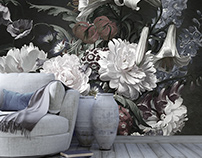 Wallpaper "Bouquet with lilies" for stylish interior