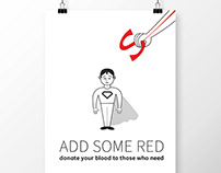 "Add Some Red" set of posters for donor.ua