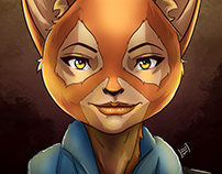 Woman Fox Portrait