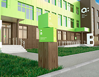 Exterior and wayfinding for Agro Expert Group