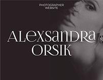 Photographer website Alexsandra Orsik