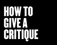 How To Give A Critique