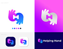 Helping Hand (H) letter logo