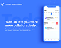 Todoish Organize your life - Task Manager App UI/UX