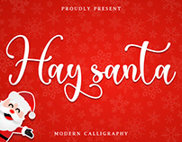FREE FONT | Hay Santa | Modern Calligraphy