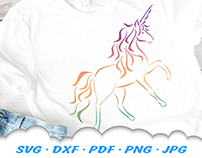Tribal Unicorn SVG Cut Files