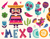 Mexican colorful collection
