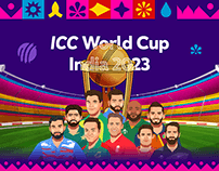 ICC Man's World Cup INDIA 2023 Branding Design