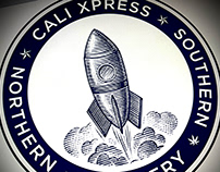 Cali Xpress Illustrated Brandmark by Steven Noble