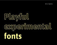 Playful Experimental Fonts