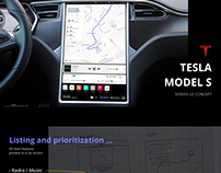 Tesla Model S - Screen UX concept
