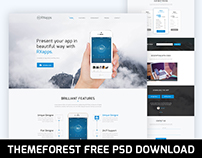 Free RxApps App Landing PSD Template