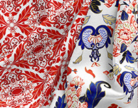 HEIDI CAREY. Watercolor pattern. Textile design.