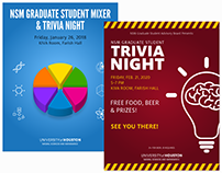 UH - NSM Graduate Student Trivia Night Flyers