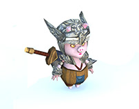 3D Pig Warrior