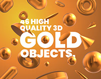 Get 3D Gold design elements.