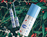 Winter seamless pattern for PACKAGING cosmetics