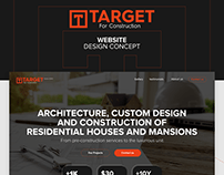 Target for construction - company design concept