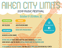 Aiken City Limits Music Festival Posters
