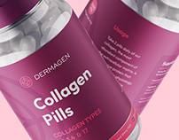 Dermagen - Collagen Logo & Packaging design