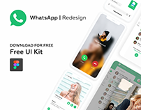 WhatsApp Redesign - Free UI kit