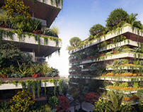 Three vertical forests in New Cairo