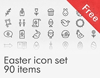 Free Easter icon set, 90 items