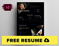 Free Minimalistic Resume/CV - InDesign